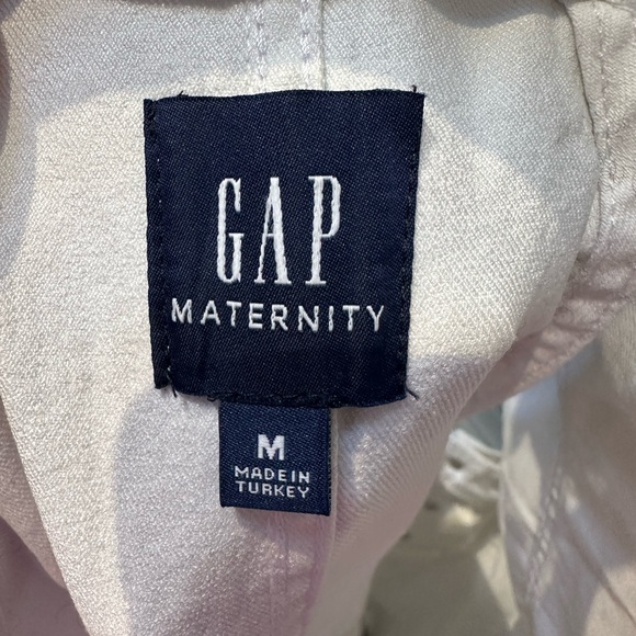 Gap Denim Maternity Overalls in White (size M) - Picture 2 of 7